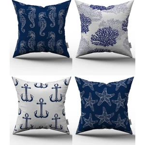 Cango Home 4'lü Kırlent Kılıfı Seti - 43X43 cm - 071