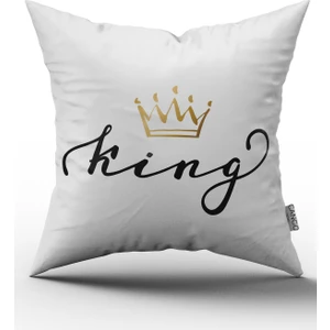 Cango Home King Kral Dijital Baskılı Kırlent Kılıfı