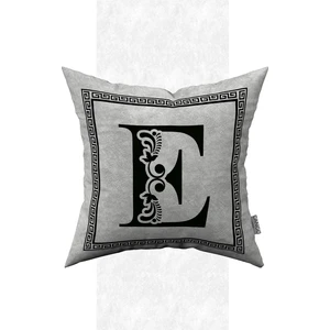 Cango Home Çift Taraflı Dijital Baskılı Harfli Kırlent Kılıfı - Harf E