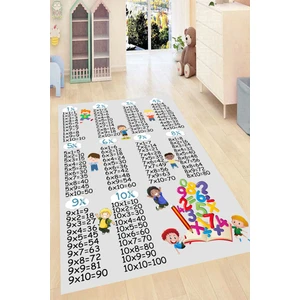 Kaymaz Taban Yıkanabilir Eğitici Çarpım Tablosu Desenli Dijital Baskılı Halı