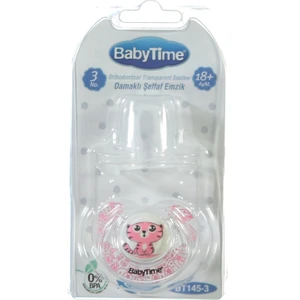 Babytime Damaklı Şeffaf Emzik BT145-3 Pembe