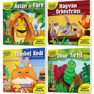 Yükselen Zeka Yayınları 2+ Yaş Uyku Öncesi Şarkılı Masallar Serisi ( Dikkat Geliştiren Sticker Bulmacalar- Konuşma Becerisi Destekli)