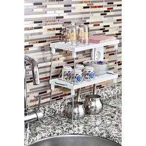 Okyanus Home Metal Ayaklı Tek Katlı Pratik Raf Düzenleyici 14X30