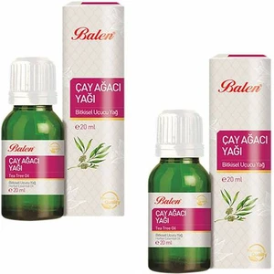 2 Kutu Balen Çay Ağacı Yağı Doğal Bitkisel Uçucu Yağ 20 ml Saç ve Cilt Bakım Yağı