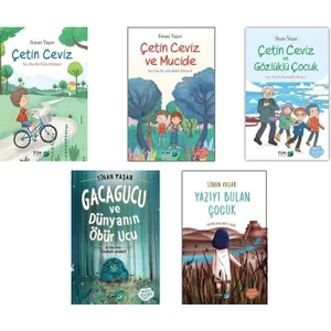 Sinan Yaşar 5 Kitap Set - Çetin Ceviz - Çetin Ceviz ve Mucide - Çetin Ceviz ve Gözlüklü Çocuk - Yazıyı Bulan Çocuk - Gacagucu ve Dünyanın Öbür Ucu
