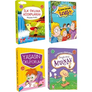 1. Sınıf Ilk Okuma Kitaplarım 4 Set Bir Arada 40 Kitap Set - Ilk Okuma Kitaplarım - Levent Ilk Okuma - Yaşasın Okuyorum - Gezgin Kedi Mırnav