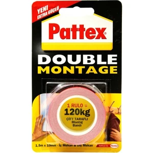 Henkel Pattex Double Montage 120 kg Montaj Banti 19 mm 1,5 Metre