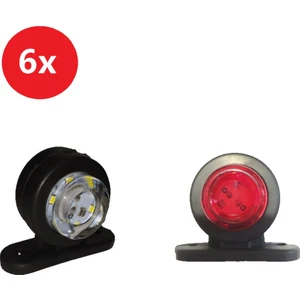 Hilal Shops Mini Takoz Lamba 12 Ledli 6 Adet (Kırmızı-Beyaz)