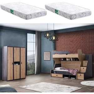 Ranza, Doğa Ranza Karyola + 3 Kapılı Dolap + 2 Adet Comfort Yatak