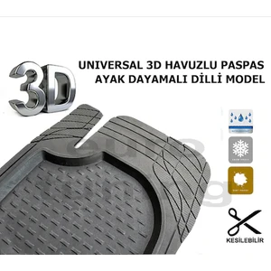 3D Havuzlu Oto Paspas Universal 5 Parça