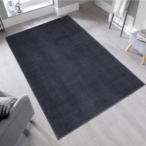   İpekyün Halı-Kaymaz Taban Yumuşak Pofuduk Post Peluş Halı Antrasit Renk