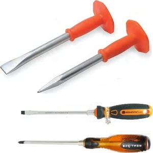 Izoleli Korumalı Murç Keski 250 mm Somafix Panzar Duz Tornavida  Real Darbeli Yıldız Tornavida