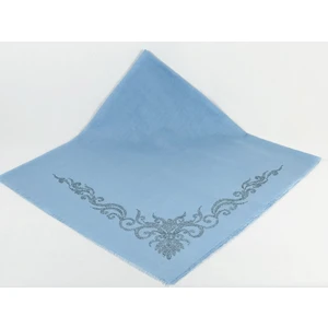 Mom Collection Taşlı Lüx Eşarp Bebe Mavi Şahmeran Desen