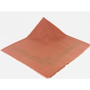 Mom Collection Taşlı Lüx Eşarp Kiremit Şal Desen