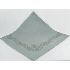 Mom Collection Taşlı Lüx Eşarp Gri Şal Desen