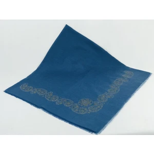 Mom Collection Taşlı Lüx Eşarp Indigo Şal Desen