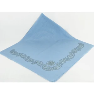 Mom Collection Taşlı Lüx Eşarp Bebe Mavi Şal Desen