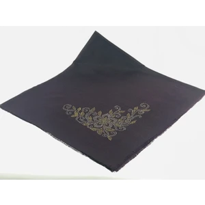 Mom Collection Taşlı Lüx Eşarp Mor Tek Gül Desen