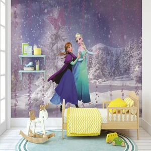 Eko Dekor 3D Elsa Karlar Ülkesi Tasarım Çocuk Odası Duvar Kağıdı Vinil