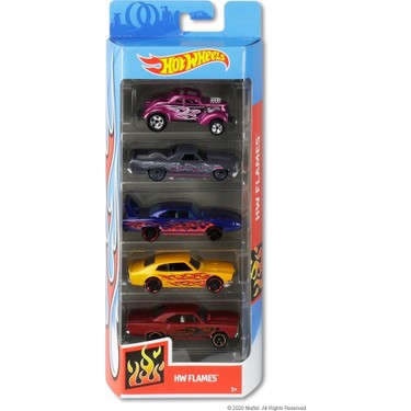 Hot Wheels HW Flames 50周年記念 ミニカーセット Hot Wheels Hot Wheels Beşli Araba Seti Hw Flames Fiyatı