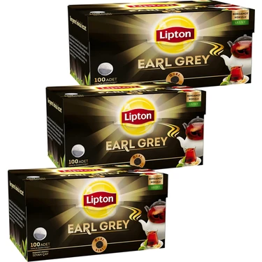 Lipton Earl Grey Demlik Poşet Çay 100 x 3,2 gr -3'lü