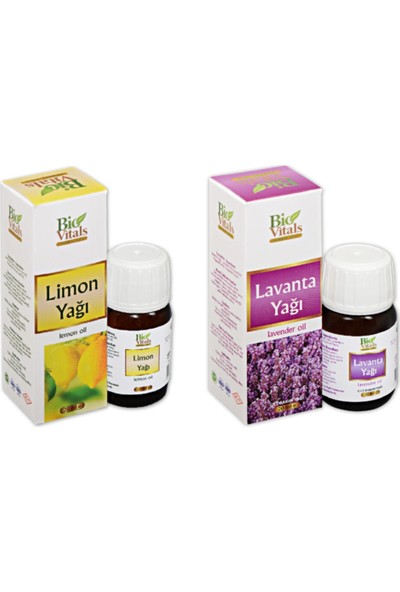Bio Vitals Limon ve Lavanta Bitkisel Yağı Seti