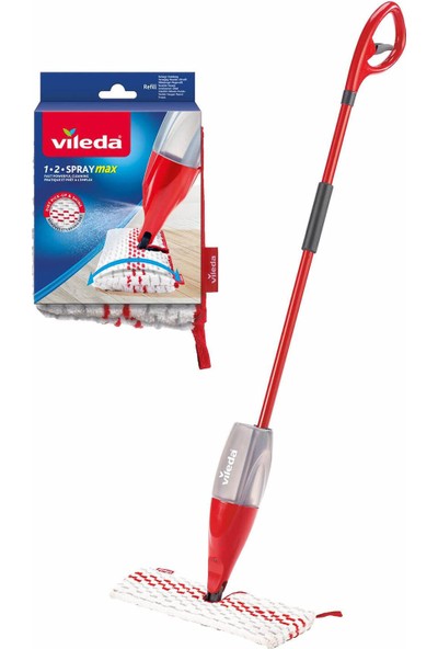 Vileda 1-2 Spray Max + Yedek Başlık Mop