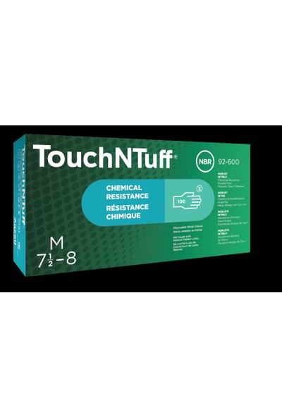 Ansell Touchntuff 92-600 Yeşil Nitril Eldiven Paketi