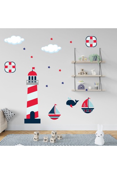 Dijitalya Denizci Çocuk Odası Sticker Seti | Dekoratif Sticker | Banyo Sticker | Dekorasyon Sticker