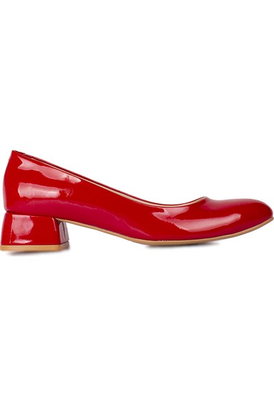 Fitbas 111301 520 Kadın Kırmızı Rugan Büyük & Küçük Numara Ayakkabı