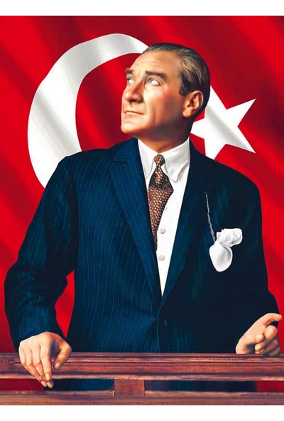 Anka Naturel Nostaljik Dekoratif Art Retro Ahsap Pano Ataturk