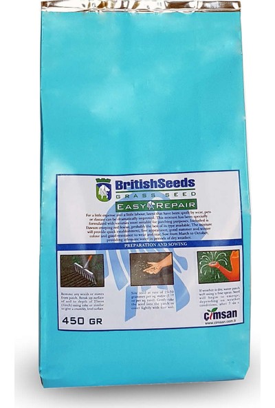 British Seeds Tamir Yama Ara Ekim Çim Tohumu 450 gr