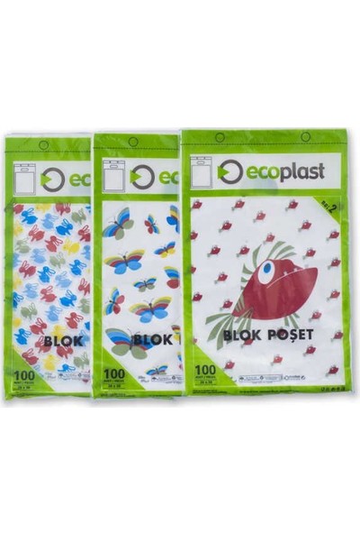 Ecoplast Baskılı Mini Poşet No : 0 20X30 (100 Adet)