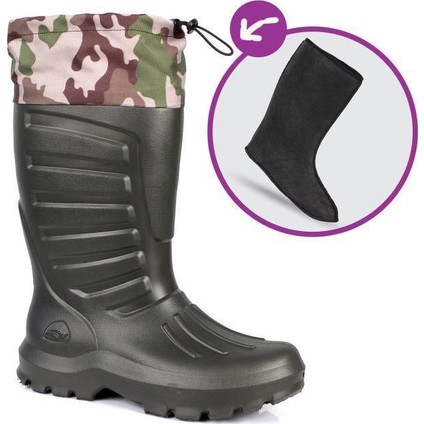 Merdane Eva Avcı Çizme Haki Renk,kamuflaj Konçlu