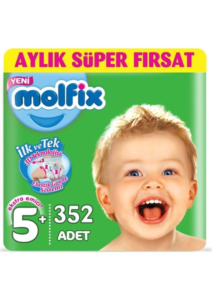 Dev Beden 5+ (13-20 Kg) Junior Plus 352'LI Bebek Bezi