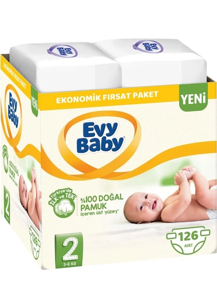 Evy Baby Bebek Bezi Beden:2 3-6 kg Mini 126'LI