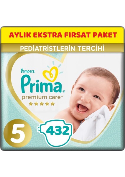 Premium Care Bebek Bezi Beden:5 (11-16 Kg) Junior 432'LI