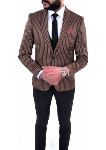 Fonte Falcao Kombinli Slimfit Yelekli Drop 6 Takım