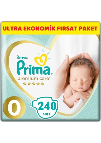 Premium Care Bebek Bezi Beden:0 (1.5 - 2.5 Kg) Prematüre 240'LI