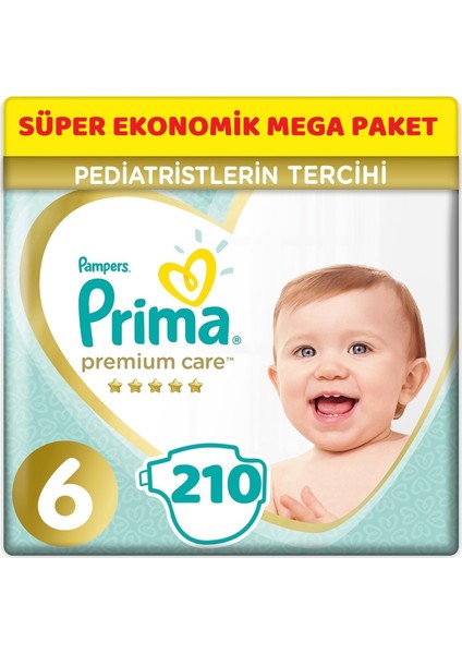 Premium Care Bebek Bezi Beden:6 (13+ Kg) Extra Large 210'LU