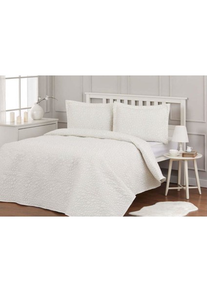 Tek Kişilik Nakışlı Yatak Örtüsü Care Krem 180 x 250 cm