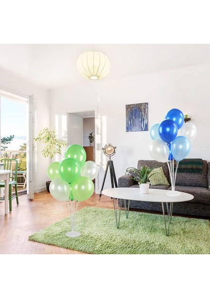 enuygunparti Balon Standı 7 Çubuklu - Ithal Balon Standı + 10 Adet Pastel Balon
