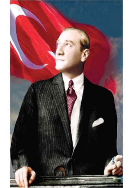 Bayrak Atatürk Posteri Raşel Kumaş No:10 200 x 300 cm