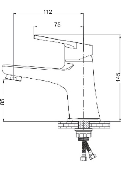 MOC103 Sabit Lavabo Bataryası