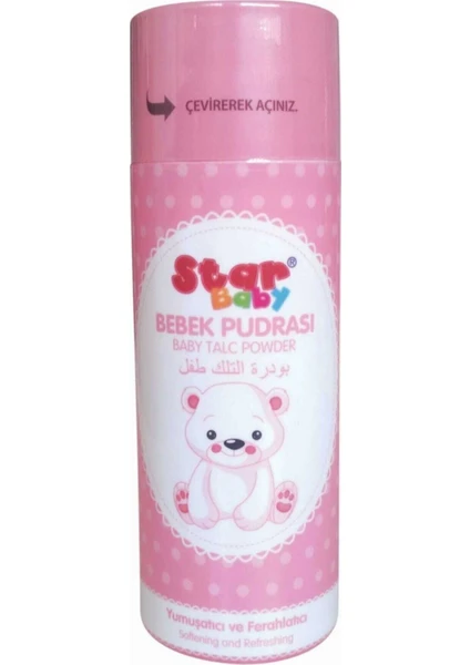 Star Baby Bebek Pudrası Pembe Kız 100 gr 3'lü