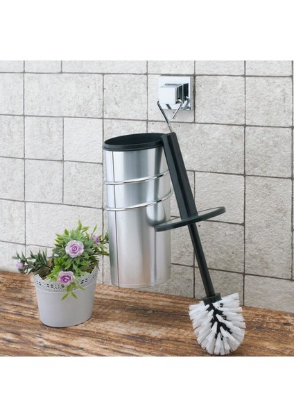Yapışkanlı Klozet Fırçası Krom EF094