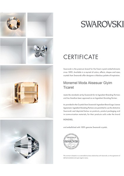 Lacivert Swarovski Taşlı Kolye