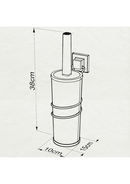 Yapışkanlı Klozet Fırçası Krom EF094 fırsatları
