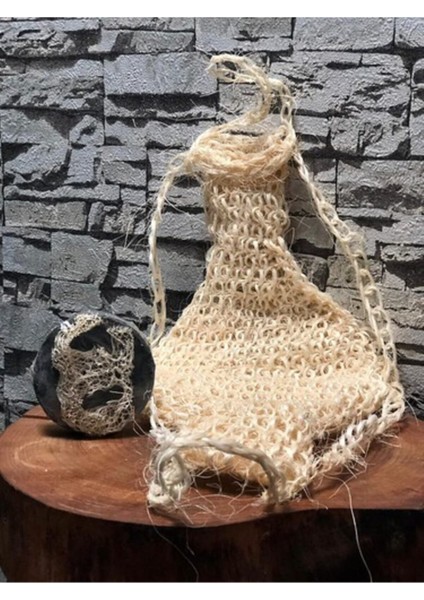 Kostiksiz Doğal El Yapımı Kabak Lifli Karbon Sabunu ve Doğal Kabak Lifi Seti