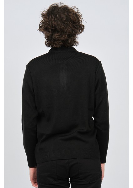 Erkek Cep Detaylı Polo Yaka Kazak 42544241 Siyah indirimleri